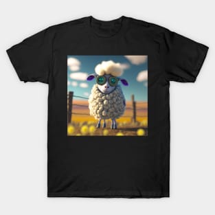 Funny Farm Geek Sheep T-Shirt